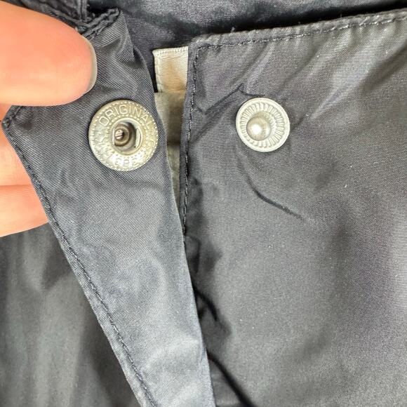 Nike Vintage Black Snap Up Hooded Packable Lined Windbreaker Women's Size XL - Picture 5 of 8